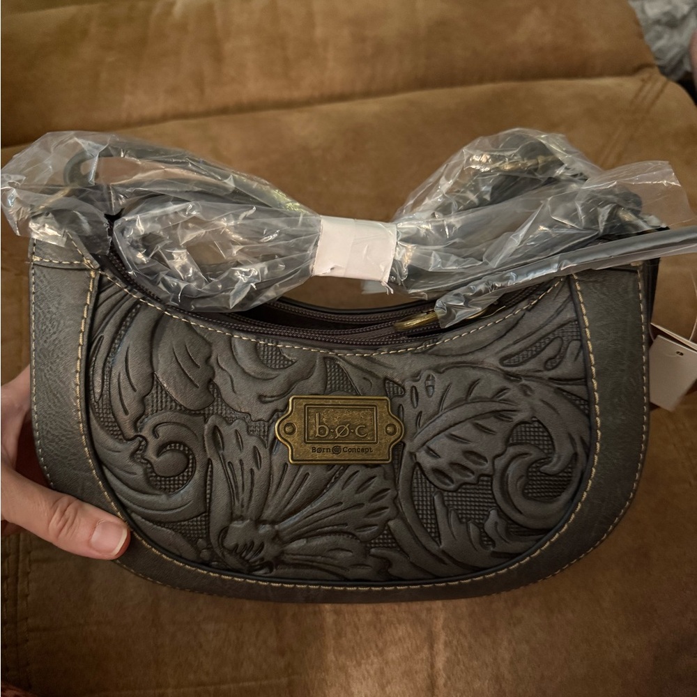 B.O.C. (Born Concept) Charcoal Gray Crossbody Bag - Picture 2 of 5